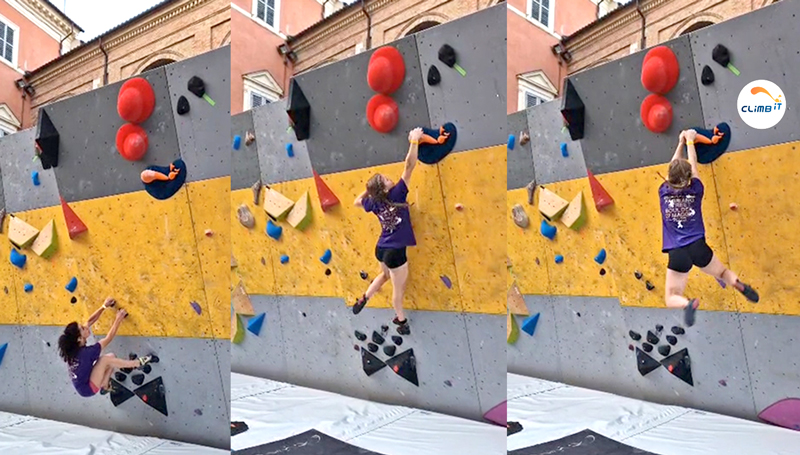 CLIMB IT escalade Concours de saut sur la prise CLIMB IT. Street Boulder Fabriano 2023 Italie