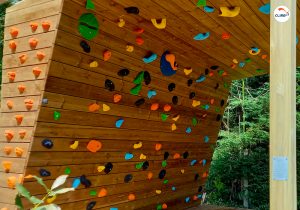 Construction mur d'escalade extérieur CLIMB IT escalade, modèle mur d'escalade Séquoia 100% bois